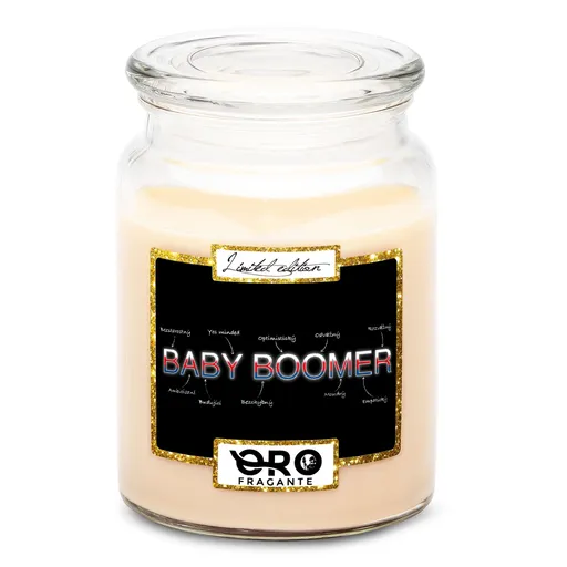 Svíčka Baby Boomer – vlastnosti (Vůně svíčky: Vanilka)