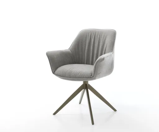 Jídelní židle Keila-Flex s područkami potahová látka Měkký šedá