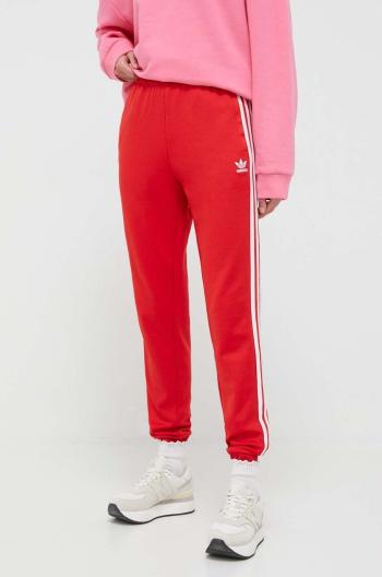 Tepláky adidas Originals červená barva, vzorované, IK3858