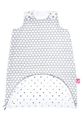 MOTHERHOOD Pytel na spaní mušelínových 2v1 Zip a Round Grey Classics 3-18 m 0,5 tog