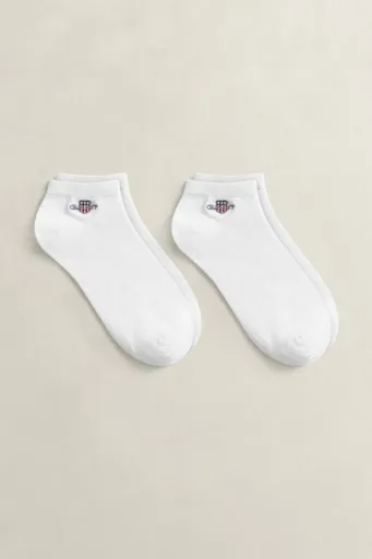 PONOŽKY GANT SHIELD ANKLE SOCKS 2-PACK WHITE