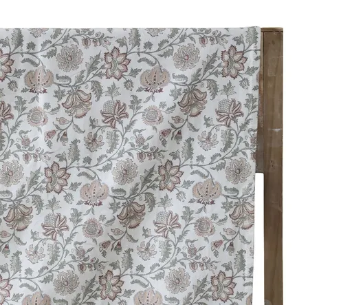 Krémový bavlněný ubrus s květy Aix Wild Flowers - 140*240 cm Chic Antique