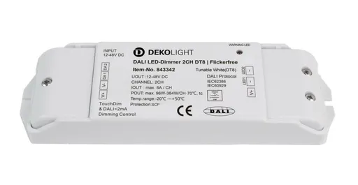 Light Impressions Deko-Light nízkonapěťový DALI stmívač (CV, DC) - DALI 2 PWM stmívač CV 2CH, 12-48V, 8A/kanál, DT 843342