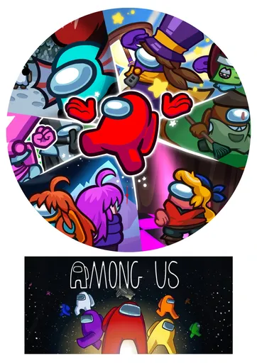 Personal Jedlý obrázek na dort - Among Us Veľkostť jedlý papier: Fondán 0,5 mm