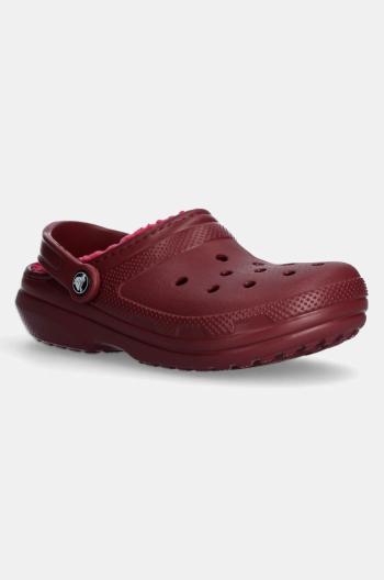 Pantofle Crocs Classic Lined Clog červená barva, 203591