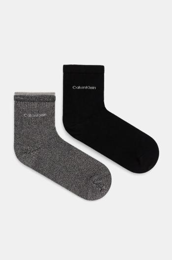 Ponožky Calvin Klein 2-pack dámské, černá barva, 701229452