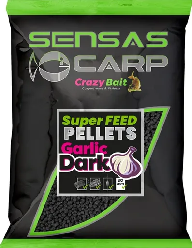 Sensas Pelety Super Feed Garlic Dark 650g,Sensas Pelety Super Feed Garlic Dark 650g