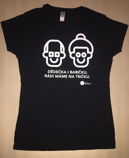 Dětské tričko KRÁSA POMOCI - Dědečka i babičku, rádi máme na tričku, 7/8 let