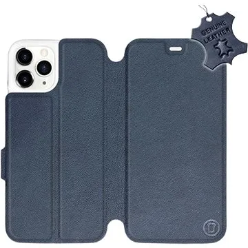 Flip pouzdro na mobil Apple iPhone 11 Pro - Modré - kožené -   Blue Leather (5903226977819)