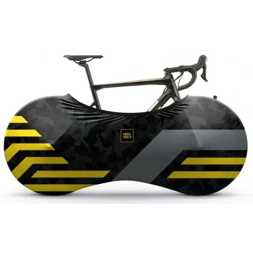 VELOSOCK YELLOW LINES Ochranný potah na kolo, černá, velikost