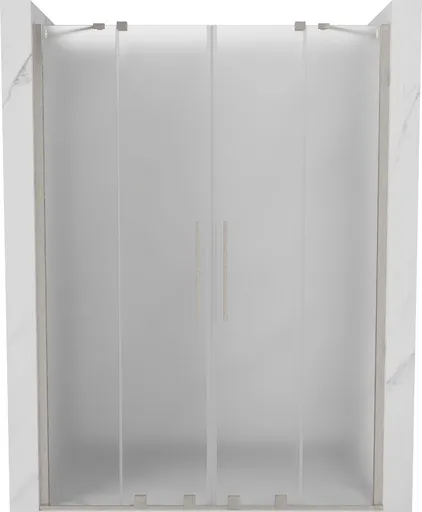 MEXEN/S Velar Duo posuvné sprchové dveře 150, dekor, nikl kartáčovaný 871-150-000-32-97