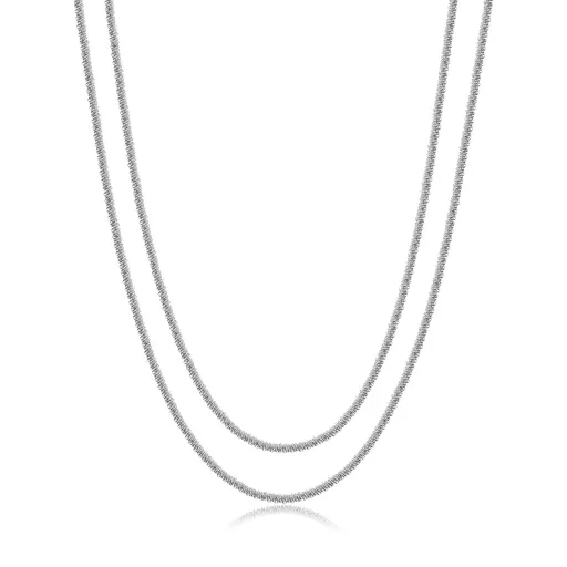 S'Agapõ Nádherný ocelový dvojitý náhrdelník Chunky SHK104