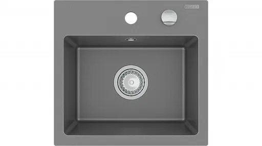 MEXEN Milo granitový, kuchyňský dřez 1 435x410 mm, šedá 6505441000-71