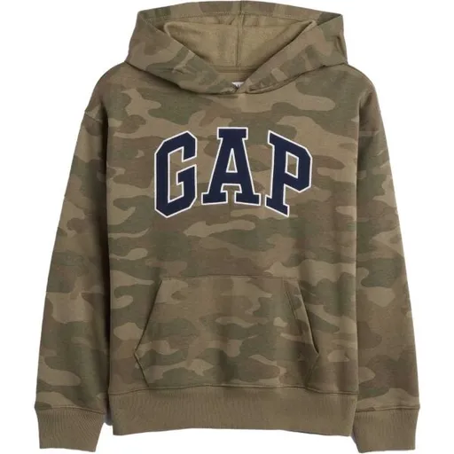 GAP V-FA FASH LOGO PO CAMO Dětská mikina, khaki, velikost