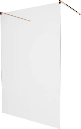 MEXEN/S KIOTO samostatně stojící sprchová zástěna 100 x 200, transparent 8 mm, růžové zlato 800-100-002-60-00