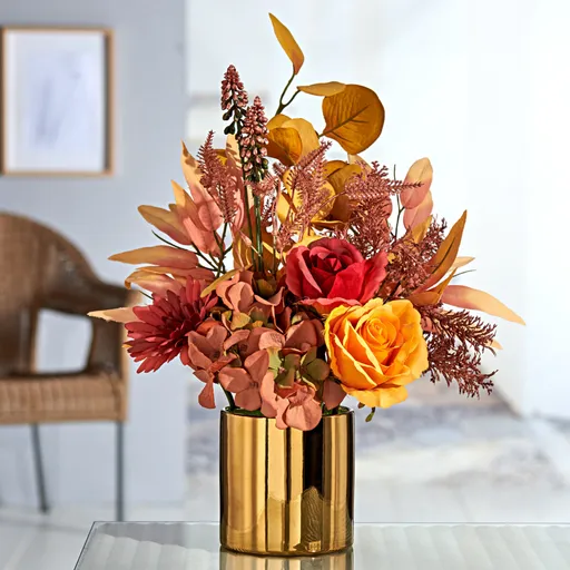 Aranžmá v zlatém květináči