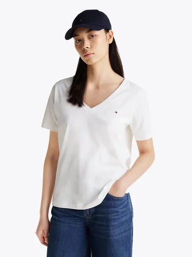 Tommy Hilfiger dámské bílé tričko WW0WW44177 XS