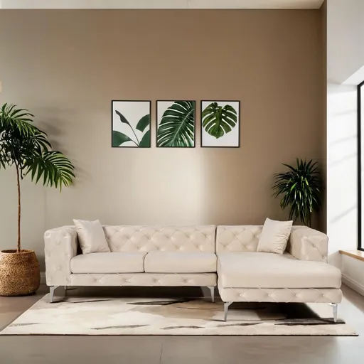 Rohová sedací souprava Como Eco Right - Beige