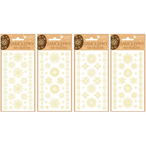 Samolepky se vzorem slámy na vajíčka gelové 19 x 9 cm