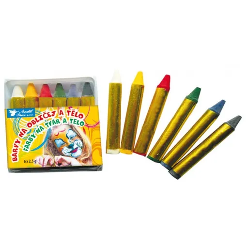 Barvy na obličej a tělo 6 ks po 2,5 g