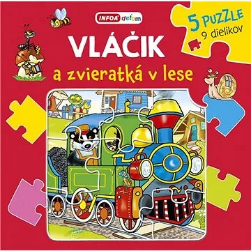 Vláčik a zvieratká v lese: 5 puzzle 9 dielikov (978-80-7547-522-0)