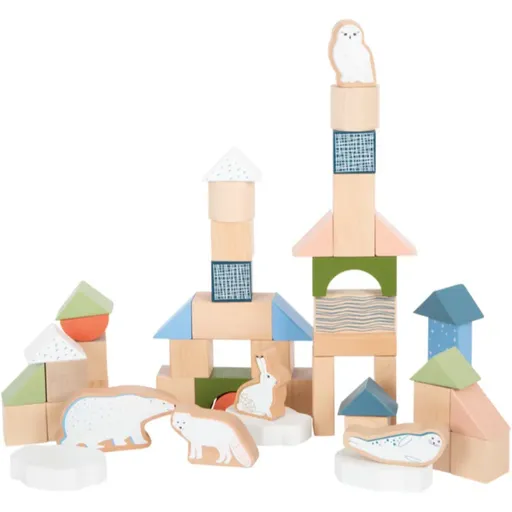 Small foot Wooden Building Blocks Dino kostky ze dřeva 12 m+ 20 ks