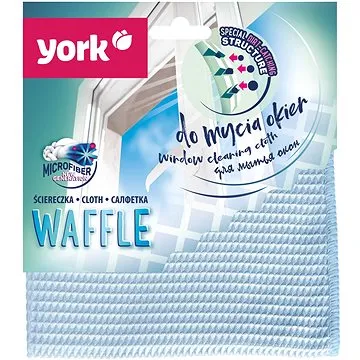 YORK utěrka z mikrovlákna na okna waffle 1 ks (5903355124771)