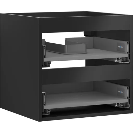 MEXEN Box-A skříňka pro umyvadlo 50, 2 zásuvky, černá mat 91AX0-0500-470-2-71