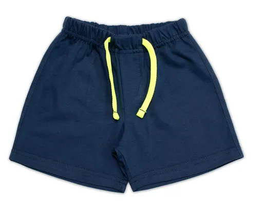 Mrofi Chlapecké kraťasy Artur, bavlna, modré se žlutou šňůrkou, vel. 92