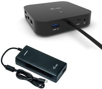 Dokkoló állomás i-tec USB-C Dual Display Docking Station s Power Delivery 100W + hálózati adapter 112W