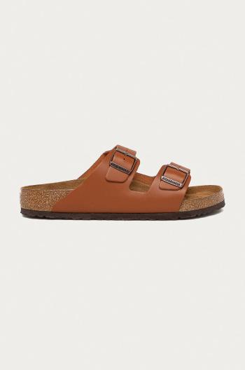 Kožené pantofle Birkenstock Arizona pánské, hnědá barva, 1019019