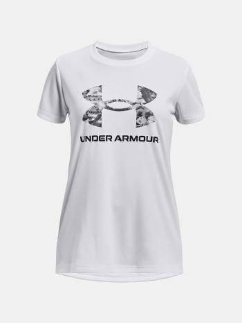 Under Armour UA Tech Print BL SSC Triko dětské Bílá