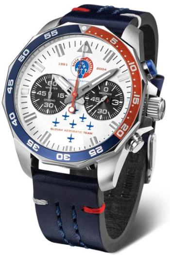 Vostok Europe Limitovaná edice Biele Albatrosy 6S21-225A474-C - Kožený řemínek