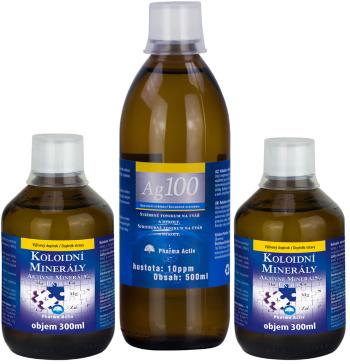 Pharma Activ Koloidní minerály 2x 300 ml + Koloidní stříbro Ag100 (10ppm) 500 ml ZDARMA