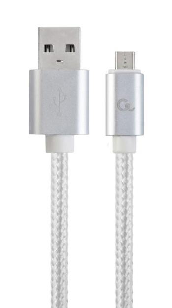 GEMBIRD CABLEXPERT Kábel USB A Male/Micro USB Male 2.0, 1,8 m, opletený, strieborný, blister