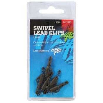 Giants fishing závěs na boční olovo swivel lead clips 5 ks - green