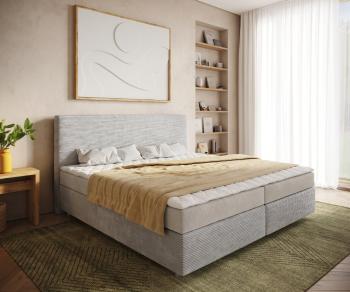 Boxspring postel Dream-Well manšestr 200x200 cm s matrací