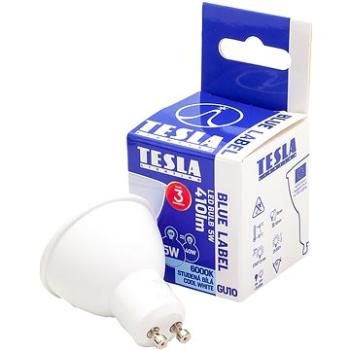 Tesla–- LED žiarovka GU10, 5 W, 230 V, 410 lm, 25 000 h, 6 000 K studená biela, 100st (GU100560-7)