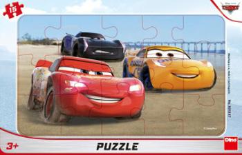 Puzzle Cars závodí 15 dílků na podložce