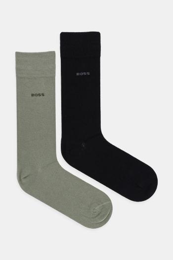 Ponožky BOSS 2-pak zelená farba, 50467709