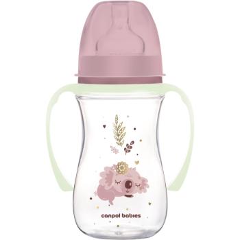 Canpol babies EasyStart Sleepy Koala 240 ml kojenecká láhev 3 m+ Pink 240 ml