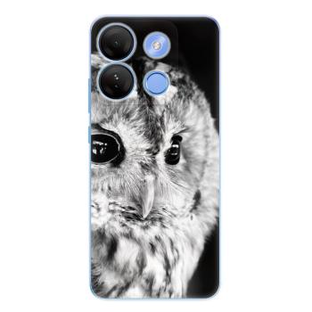 Odolné silikonové pouzdro iSaprio - BW Owl - Infinix Smart 7