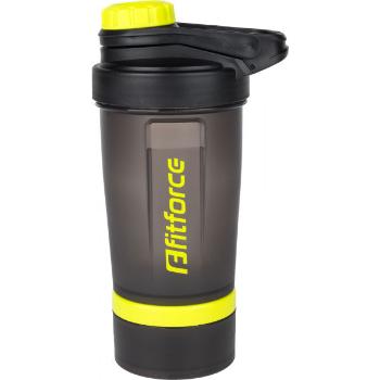 Fitforce SHAKER Plastová láhev s ocelovou kuličkou, černá, velikost