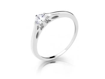 Cutie Jewellery Něžný zásnubní prsten z bílého zlata Z6887-2411-10-X-2 58 mm