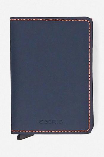 Peněženka Secrid Slimwallet Matte SM-Nightblue & Orange tmavomodrá barva