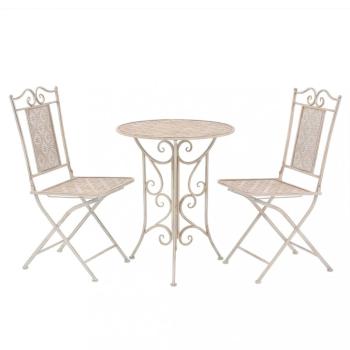 Zahradní bistro set 3 ks Dekorhome Bílá