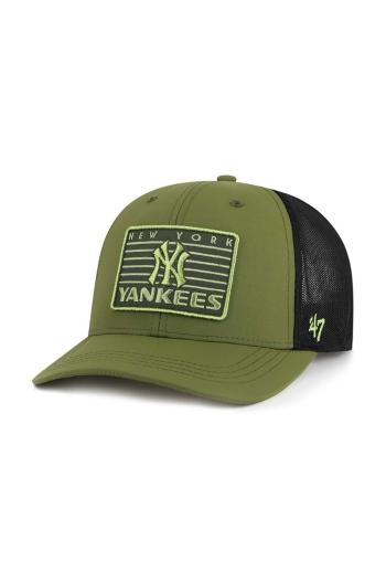 Kšiltovka 47 brand MLB New York Yankees zelená barva, s aplikací, B-OUTTK17NYP-FF