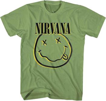 Nirvana Tričko Inverse Happy Face Unisex Green XL