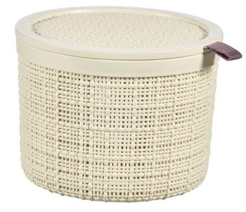 Curver Kulatý úložný box Jute, 2 L, béžový