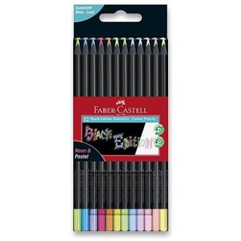 FABER-CASTELL Black Edition Neon/Pastel, 12 barev (4005401164104)